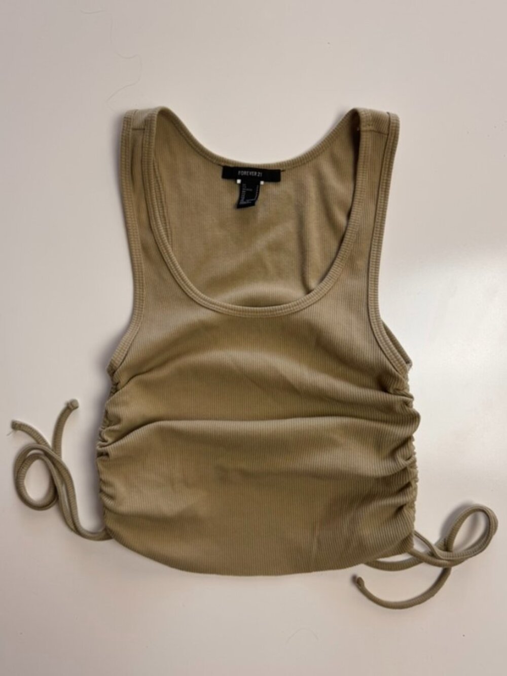 Forever 21 Side Tie Ruched Tank Top